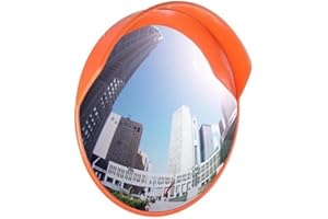 PARKING FACIL | Espejo de Tráfico Ø 60 cm Convexo de Seguridad | Soporte Pared | Elimina los Puntos Ciegos | Para Carreteras, Almacenes, Garajes, Oficinas y Tiendas