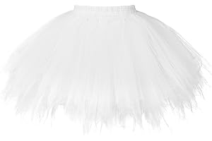 TRIWORKS Plus Size Tutu Adult Women Ballet Bubble Tulle Skirt for Dance Layered Tulle Petticoat Halloween Tutu