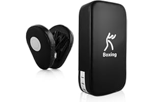 LDXDRU Punching Mitts and Kick Pack Set, Boxing Mitts Focus Pads, Thai Pads Karate Kick Pads for Kickboxing, Martial Arts, UFC, MMA Training - 1pcs Kick Pad & 2pcs Punching Mitts