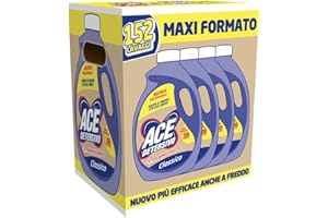 ACE Detersivo Igienizzante Classico, Cartone da 4 Flaconi x 38 Lavaggi