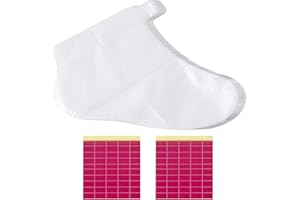 YSDYY 100 Pieces Transparent Waterproof Foot Covers Foot Masks Foot Beauty Plastic Shoe Covers for Hot Springs, Hydrotherapy and Wax Treatments