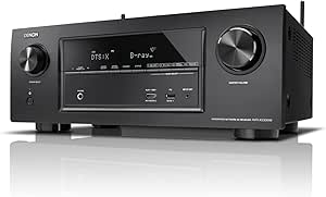 Denon AVRX3300WBKE2 7.2 Surround AV-Receiver (Dolby Atmos, dtsX, WLAN, Bluetooth, Spotify Connect, 7 Plus 1 HDMI 3D, 4K, 2 HDMI Ausgänge, HDCP 2.2, 2-Zonen, 7x 180 Watt) schwarz