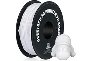 GEEETECH TPU Flexible Filament 1.75mm, 3D Printer Filament 500g 1 Spool (White)…