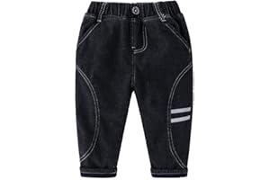 Mud Kingdom Boys' Winter Denim Jeans with Fleece Lining