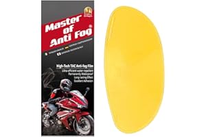 XII WANG YE XII WY Universal Motorcycle 3/4 open face Helmet Shield Anti Fog Film,Yellow Visor Lens Insert Fog Resistant Waterproof Sticker