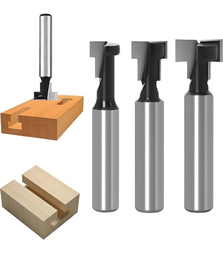 6-teiliges T-Nut-Fräser-Set – Hartmetall-Fräser Für T-Schlitze In Holz, Schaft 11x6,4 Mm