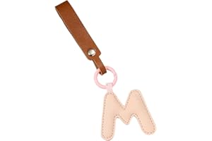 Changtai Schlüsselanhänger Buchstabe Schlüsselanhänger aus Leder, Letter Keychain Anhänger für Handtasche Key Rucksack, Geschenke für Frauen Männer