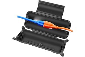 Copertura di Sicurezza del Cavo di Prolunga All'aperto, Blumacht Scatola di Protezione Impermeabile IP44, Protezione del Cavo di Prolunga per Spina, Timer, 29 cm x 11 cm x 7,5 cm (Nero)