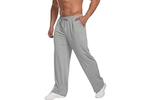 Deyeek Herren Jogginghose Leichte Trainingshose Lange Sweathose Freizeit Sporthose mit Taschen und Kordelzug