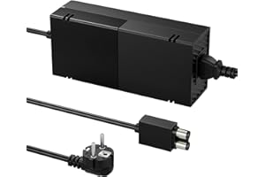 DINTYOU Alimentatore per Xbox One, Adattatore AC con Ventola Silenziosa, Versione Silenziosa Migliorata, Compatibile con 100-240V, Caricabatterie per Console Xbox One