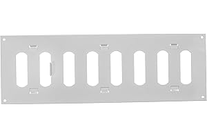 Vent Systems Rejilla de ventilación ajustable de 300 x 100 mm, color blanco, con rejilla de insectos. Apto para uso interior y exterior. No incluye tornillos. 300x100mm
