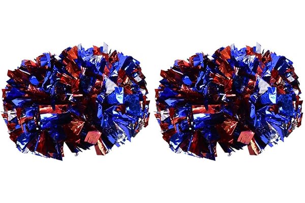 Tbest Pom Poms Cheering, 1 Paire Sports Dance Dance Cheer Cheerer Aéro Pompoms Metalic pour Dance Party École Compétition Sportive Equipe Acclamations