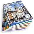 N.S Bright 200 Pages A4 Size Notebook - Single Line Ruled (29 x 21 cm) | Ruled notebooks for Writing | Register Notebook for Students | Pack Set of 6 With Free 5 Ballpens for Smooth Writing