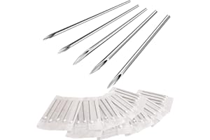 ATOMUS 50PCS Body Tattoo Piercing Needles Stainless Steel Sterile 12G 14G 16G 18G 20G Disposable Ear Nose Navel Nipple Lip Piercing Needles