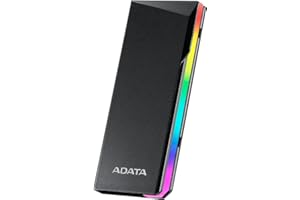 ADATA SSD EC700G M.2 PCIe/NVMe/SATA con illuminazione RGB USB 3.2 Gen2 Type-C (10 Gbps), cavi da USB-C a C e da USB-C ad A, compatibile con PCIe 2280/2242/2230