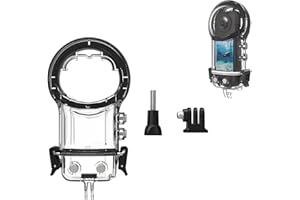 LICHIFIT Étui étanche 40 m pour appareil photo panoramique Insta360 X5 - Boîtier de protection sous-marine avec interfaces d'extension et adaptateur de port à vis 1/4