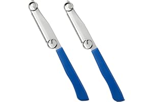 HPBAGGY 2 Pieces Quick Slicing Knife, 3-in-1 Multifunctional Vegetable Fruit Knife, Coltello Per Affettare Rapidamente con Molla Regolabile, Pelapatate in Acciaio Inossidabile