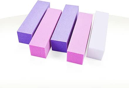 Ocibel Lot 5 Blocs Polissoir 4 Faces 240240 Multicouleur Manucure Faux Ongles Et Nail Art