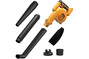 RONTALY Cordless Leaf Blower Compatible for Dewalt 20V Battery, 2-in-1 Electric Leaf Blower & Vacuum, Small Blower for Lawn Care, Dust, Pet Hair, Car (Battery Not Included)