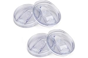 4 Piece 20 Oz Coperchio per Bicchiere, GeRRiT Coperchi di Ricambio, Riutilizzabile Acqua Coperchio, Prova di Perdite Coperchio di Ricambio, per Tazze, Bicchieri, Tazzine da Caffè