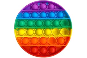Ranzah Pop Fidget Toy Round Push Pop Bubble Popper Sensory Toy For Kids And Adults Travel Poppet Toy Squishy Toy For Gifts & Parties ADHD Stress & Anxiety Relief Toy Squeeze Toddler Toy (Round)