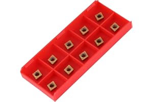 KooingTech CCMT060204 Wendeschneidplatten, 10 Stück Drehmeißel Wendeplatten, CNC Hartmetall Einsatzschneider Drehmaschine Fräseinsätze Drehen Werkzeuge für Stahlhalbschneiden