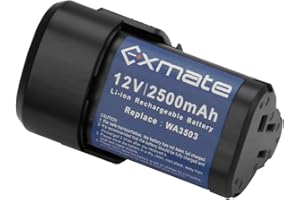 Exmate 12V 2.5Ah batería para WORX WA3503 WA3509 WU288 WX125 WX125.1 WX126 WX382 WX673 WX677, batería de ión de litio