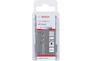 Bosch Professional Set de 10 brocas de vástago hexagonal PointTeQ ( para metal, Ø: 3 mm, vástago hexagonal de ¼", accesorios para taladro de impacto y taladro atornillador)