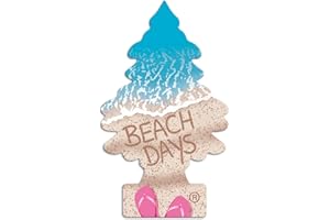 WUNDER-BAUM Little Trees Air Freshener Tree MTR0086 Beach Days Fragrance For Car Home Boat Caravan - Single Pack