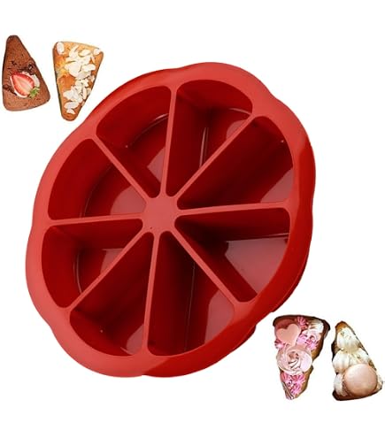 Moule Savon Chocolat Vanyibro Moule Silicone 8 Cavités Triangle – Anti-adhésif Pour Gâteaux, Brownies, Muffins, Pizza, Scones, Savon (Vert