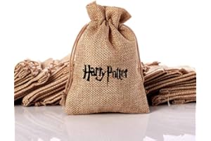 FUNMO 10 PCS Cotton Drawstring Bags,9.5 x 13CM Burlap Bags & Reusable Cotton Drawstring Bag Hessian Bags Fabric Small Drawstring Bag Gift Bag for Jewelry Wedding Christmas Party and DIY Craft