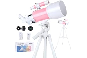 Telescope for Beginners, DMOPRDNB 70/300mm Professional Astronomy Refractor Telescopes with Adjustable Tripod & Finder Scope for Kids Adult