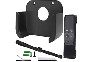 Pinowu Uchwyt ścienny z pilotem Siri kompatybilny z Apple TV 4/4K (4. generacji) (czarny)