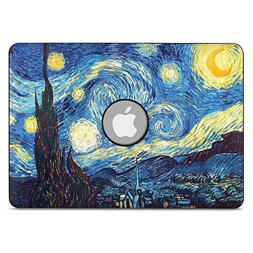 Fintie MacBook Air 13 Hülle Case – Ultra Slim Hochwertige Kunstleder Coated Hard Shell Schutzhülle Tasche für Apple MacBook Air 13.3″ (A1466 / A1369) , Sternennacht - 3