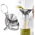 3 PCS Stainless Steel Small Funnel Multi-use No Spilling Food Grade Funnel Kitchen for Essential Oil Spices Flask Small Metal Funnels For Filling Bottles Or Containers Great for Kitchen