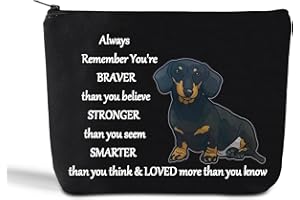 LEVLO Bassotto Cane Cosmetico Trucco Borsa Dachshund Amante Regalo Bassotto Bassotto Trucco Cerniera Sacchetto Per Cani Proprietario Bassotto Mamma