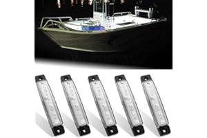 Breale 5 luci LED marine da 12 V, impermeabili, anti-collisione, per nave, kayak