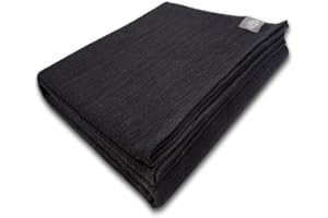 A PORTUGUESE LOVEAFFAIR CRAFT STORY Craft Story Decke Yara - Tagesdecke aus 100% Baumwolle - Sofadecke, Wohndecke & Baumwolldecke - Schwarz Uni, ca. 170 x 220 cm