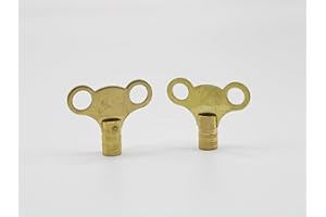 JD BRANDS JDBrands Pair of Radiator Bleed Keys - Brass Radiator Keys, Radiator Bleed Key, Radiator Bleed Valve Key, Clock Type Radiator Key, for Bleeding and Air Vent, Key to Bleed UK Radiators