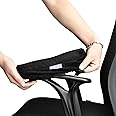 HNSMART Ergonomic Memory Foam Office Chair Armrest Pads, Comfy Gaming Chair Arm Rest Covers for Elbows and Forearms Pressure Relief(Set of 2)