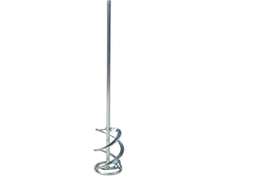 Toolty Helix Plus Mixing Paddle 70 x 400 x 8mm - HEX - Galvanized Mixer, Whisk, Stirrer -2-Blade - for Plaster, Gypsum, Adheives, Concrete, Cement, Glue, Paint, DIY - TLTY-1192 OC