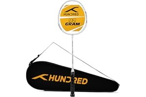 HUNDRED Powertek 200 PRO Badminton Racquet with Head Cover | Strung | Material : Aluminium | For Intermediate Players | Weight : 95 grams| Maximum String Tension- 18-20lbs