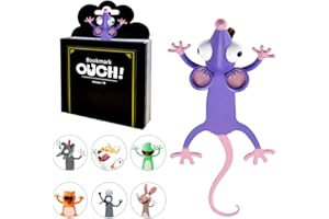 TAIMEIMAO Marque-pages animaux de dessin animé 3D, animal de marque-page, marque-pages enfants, marque-pages magnétiques, cadeau de marque-pages animal beau dessin animé stéréo 3D (A) (Souris)