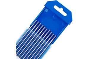 TEN-HIGH WIG Wolfram Elektrode WC-20 2,4 x 150mm 10x Wolframnadeln für WIG Schweißen, Grau