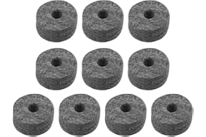 Laroal 10 piezas de almohadillas de fieltro para batería de jazz, accesorios de repuesto para platillos , soportes para platillos, adecuados para piezas de repuesto de kit de batería