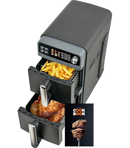 Hagenuk Doppel-Heißluftfritteuse 2x5,5L - 2800W Mit Sync-Match Funktion