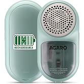 AGARO Lint Remover,Electric Fabric Brush,Rechargeable,Portable,Multi-Functional Fuzz Remover from Woollen Sweaters, Coat, Bla