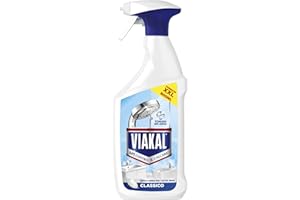 Viakal Spray Anticalcare, Formato XXL 800ml, Fragranza Classico, Tecnologia Anti-Goccia, Elimina Fino Al 100% Di Calcare e Residui di Sapone