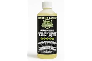 STRIKING LAWNS Worm Cast Reducer Lawn Treatment Liquid – Natural Worm Cast Control for Lawns | 500ml Covers 500m² | Child & Pet Safe | Eco-Friendly Fertiliser Alternative (Coverage 500m²)