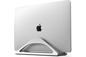 HumanCentric Pionowy stojak na laptopa na biurko (srebrny) | regulowany uchwyt do dokowania Apple MacBook, MacBook Pro i innych laptopów do organizacji pracy i biura domowego